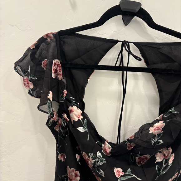 NWT For Love And Lemons Black Floral Dress - Picture 3 of 6